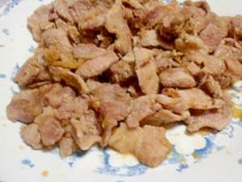 お弁当のおかずに　豚肉の甘辛生姜炒め